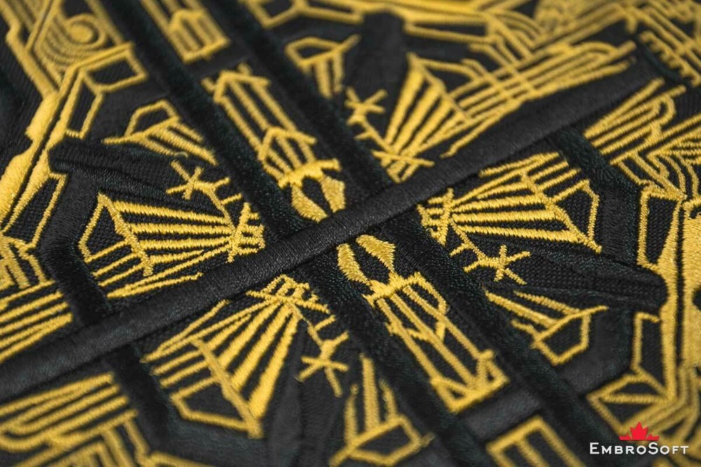Cross Ghost Papa Emeritus Grucifix LARGE Patch Black White Golden Iron On