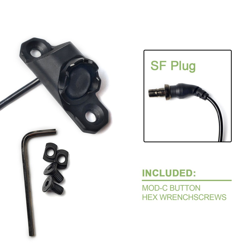 Tactical Hot Button Pressure Remote Switch For M300 M600 Light Mlok Rail Mount