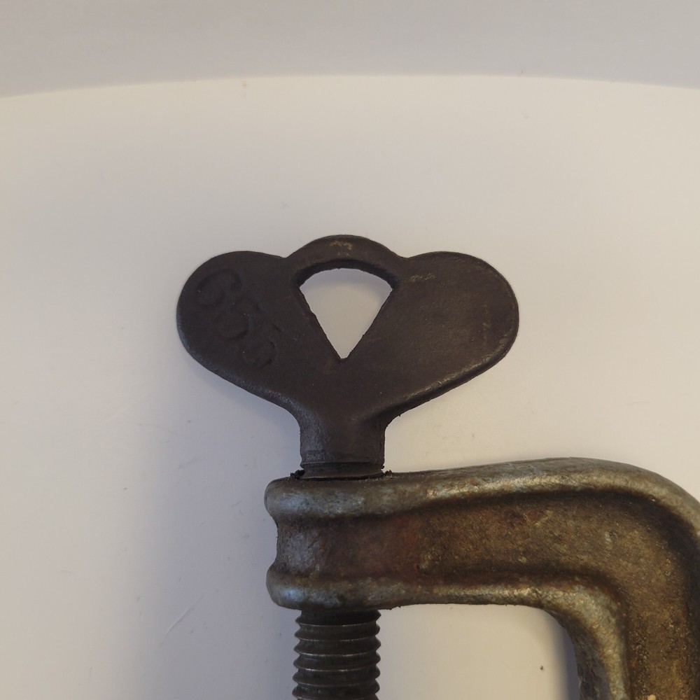 Antique Victorian Decorative Cast Iron Clamping Tool 655