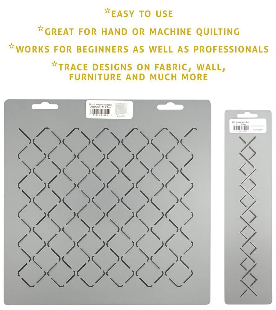 Quilting Stencils Grid Border Crosshatch Quilt Pattern Quilters Plastic Template