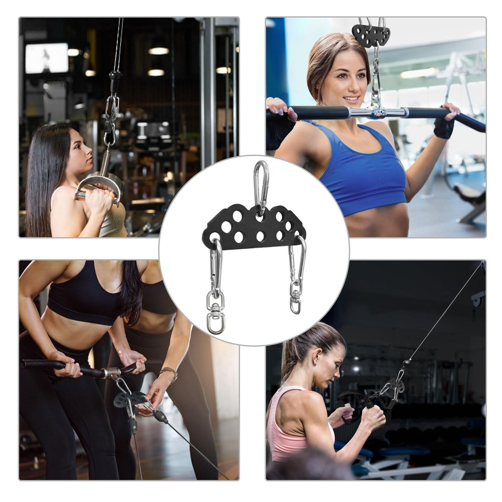 LAT Pull Down Bar Attachment for Cable Machine, Multi-Grip Fitness Spreader B...