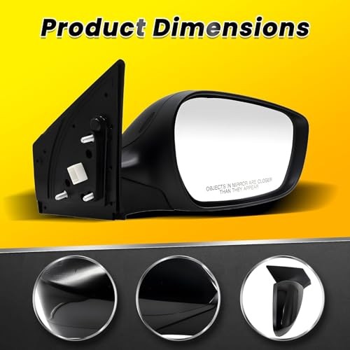 Passenger Side Mirror Assembly Compatible with Elan-tra 2011-2013 with Right