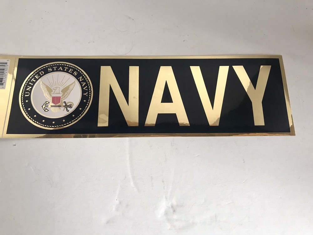 NEW NAVY 11”x 3 1/2” STICKER OUTSIDE APPLICATION
