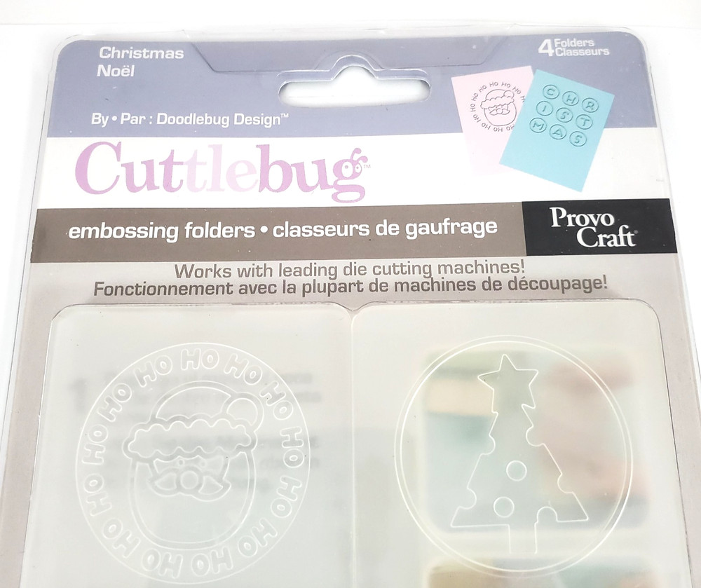 2006 Cuttlebug Embossing Folder-Provocraft-Christmas Noel 4pc