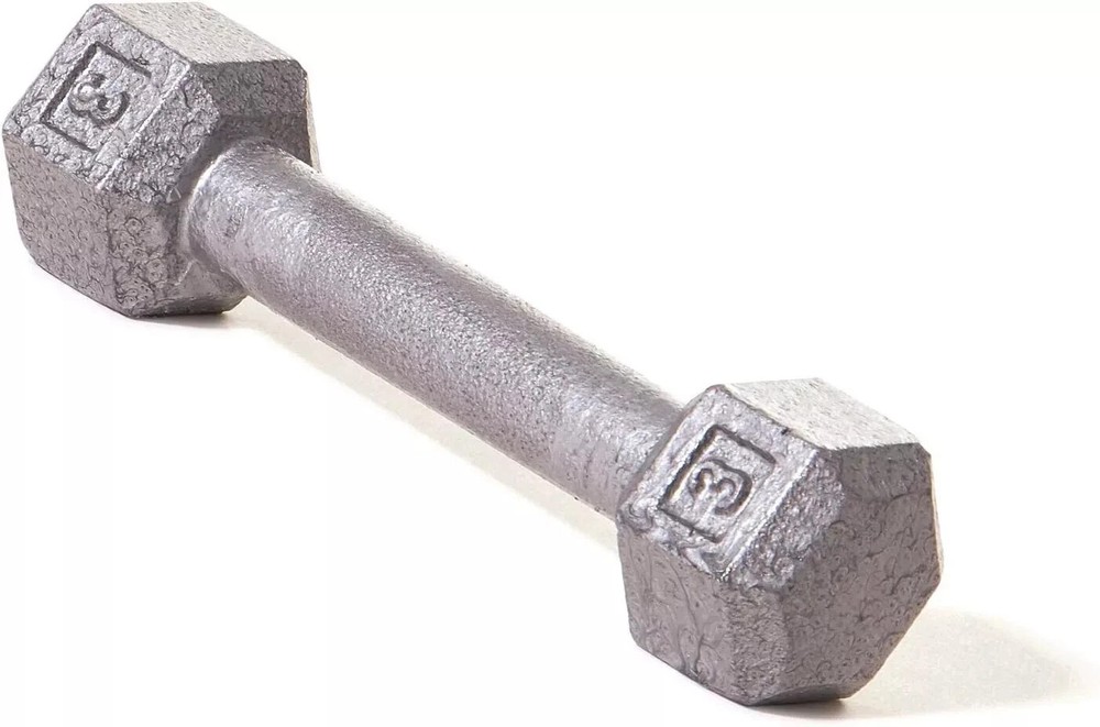 Champion Barbell Solid Cast Iron Hex Dumbbells No-Roll Head