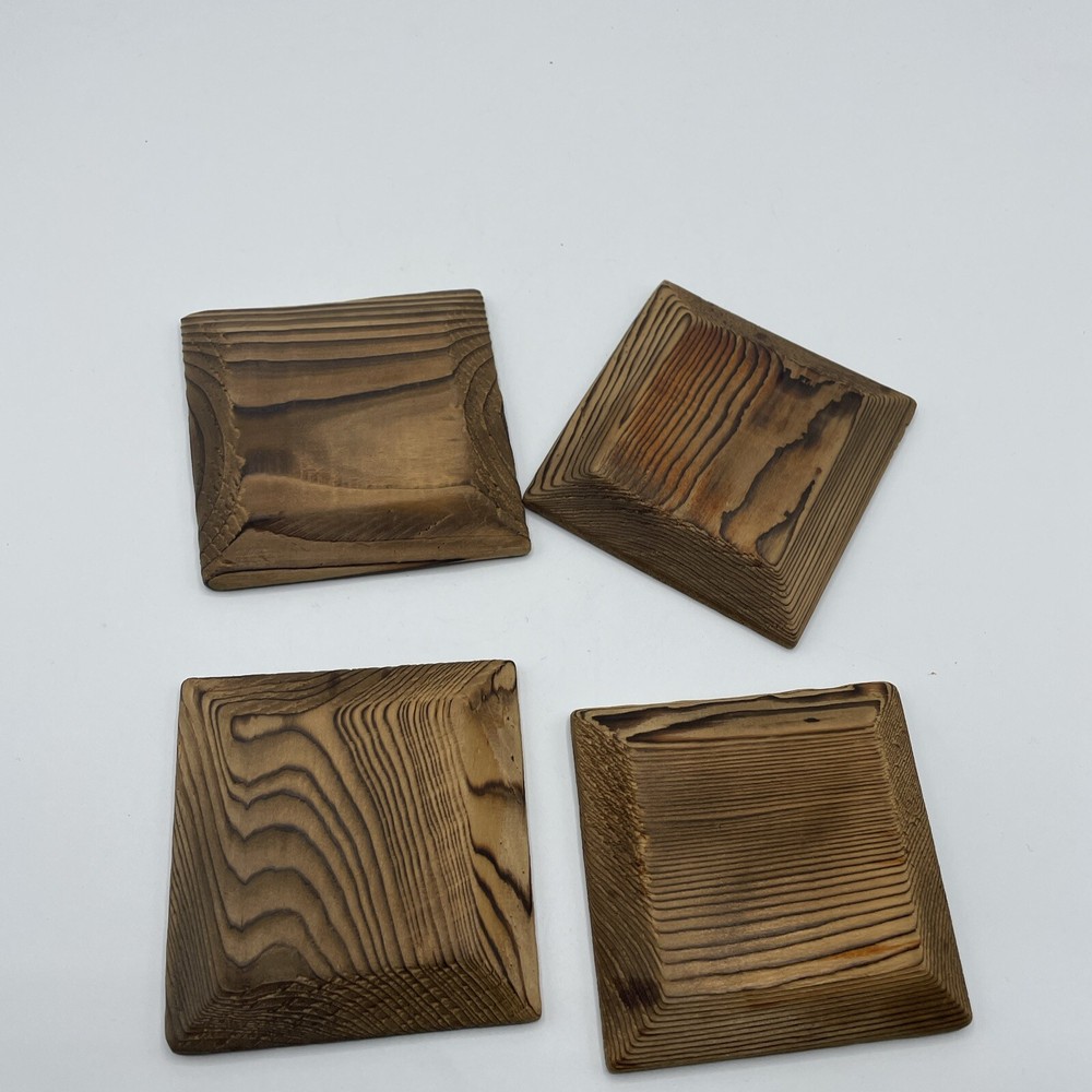 Set Of 4 Wood Coasters