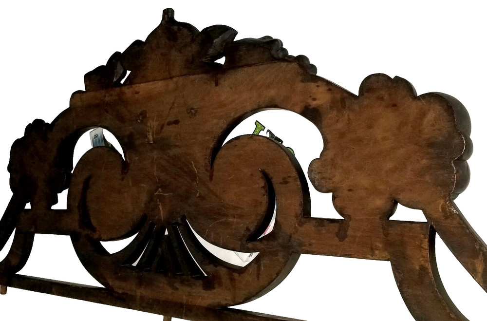 Part- CREST, Rococo Victorian, Pediment, Fruit, Grapes, c1850, 62"w, 20"t