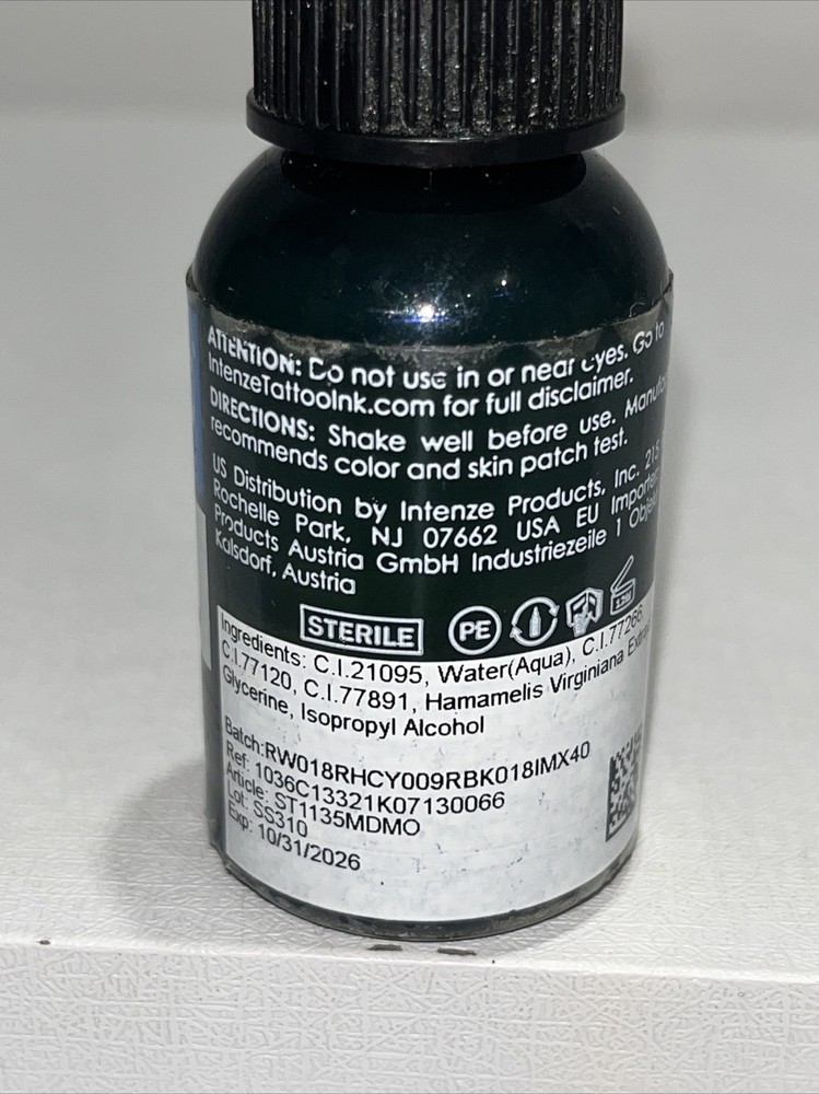 Miss Colored Tattoo Ink 1floz Sealed