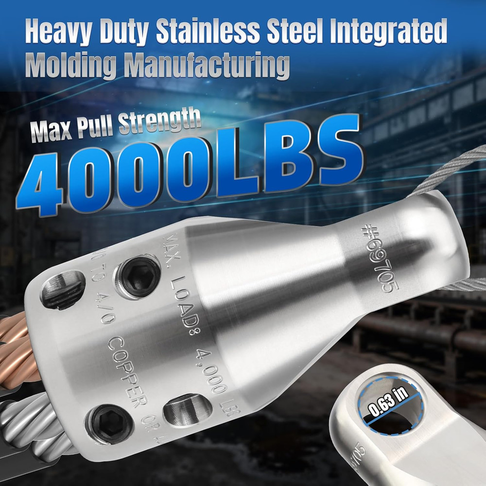 Penguin Puller JR Wire Pulling Attachment, 69705 Wire Pulling Heads with 4000 Lb