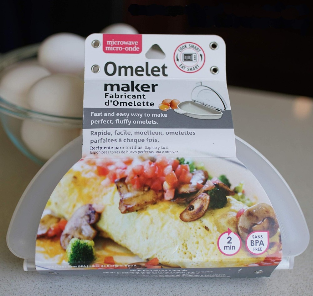 Microwave Omelet Maker, Nonstick 3-Egg Capacity, Quick & Easy Breakfast Cooke...