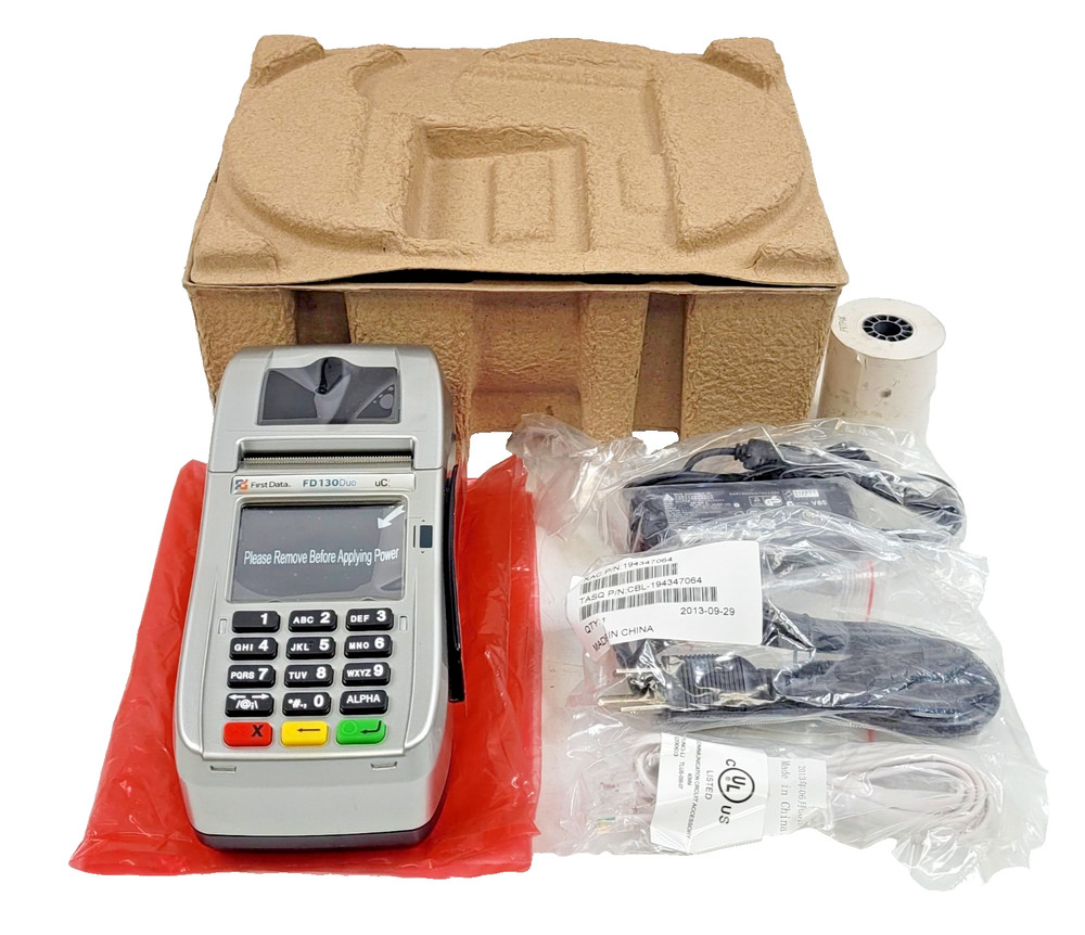 First Data FD130 Duo Credit/Debit Card Machine POS Terminal