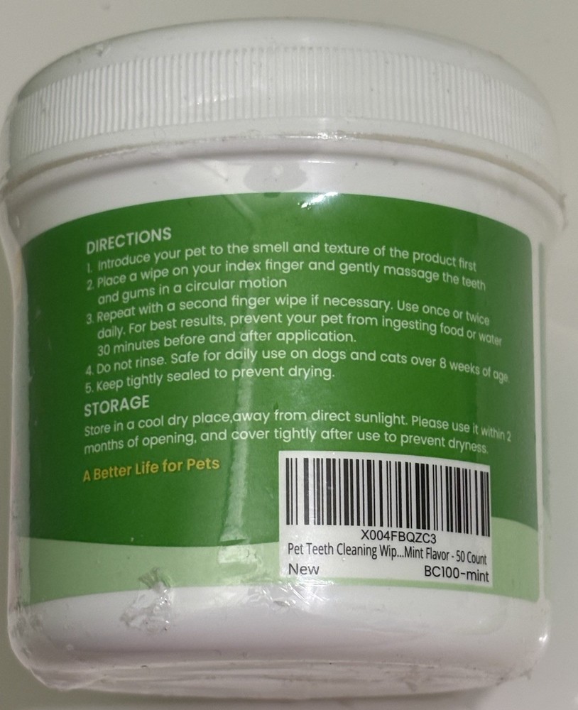 Pet Dental Finger Wipes