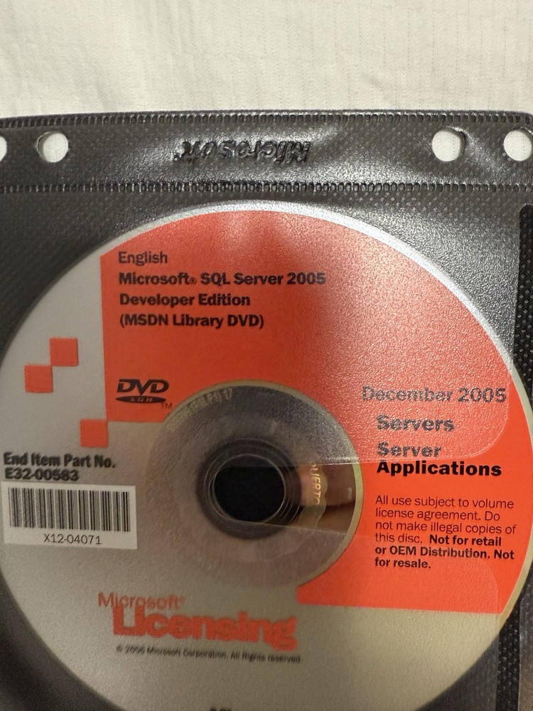 SQL Server 2005 Developer Edition No Product Key