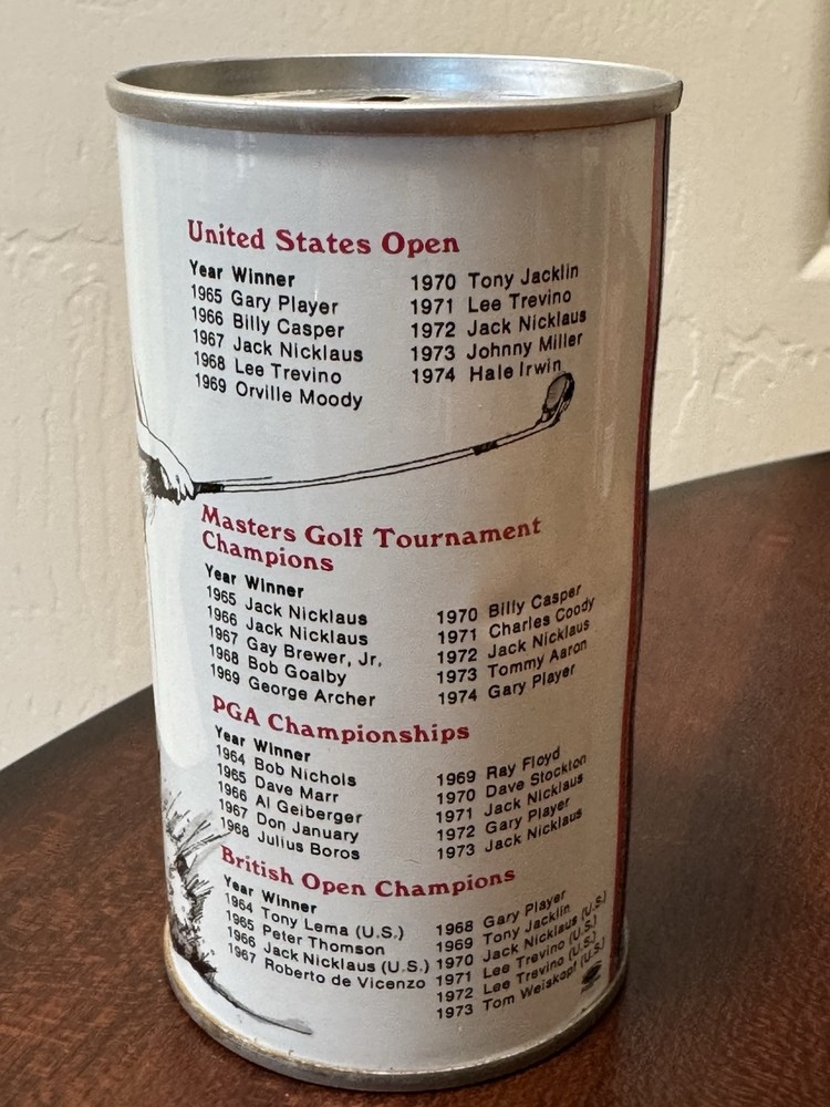 Iron City Golfers US Open Masters PGA British - Empty Beer Can - pull tab can