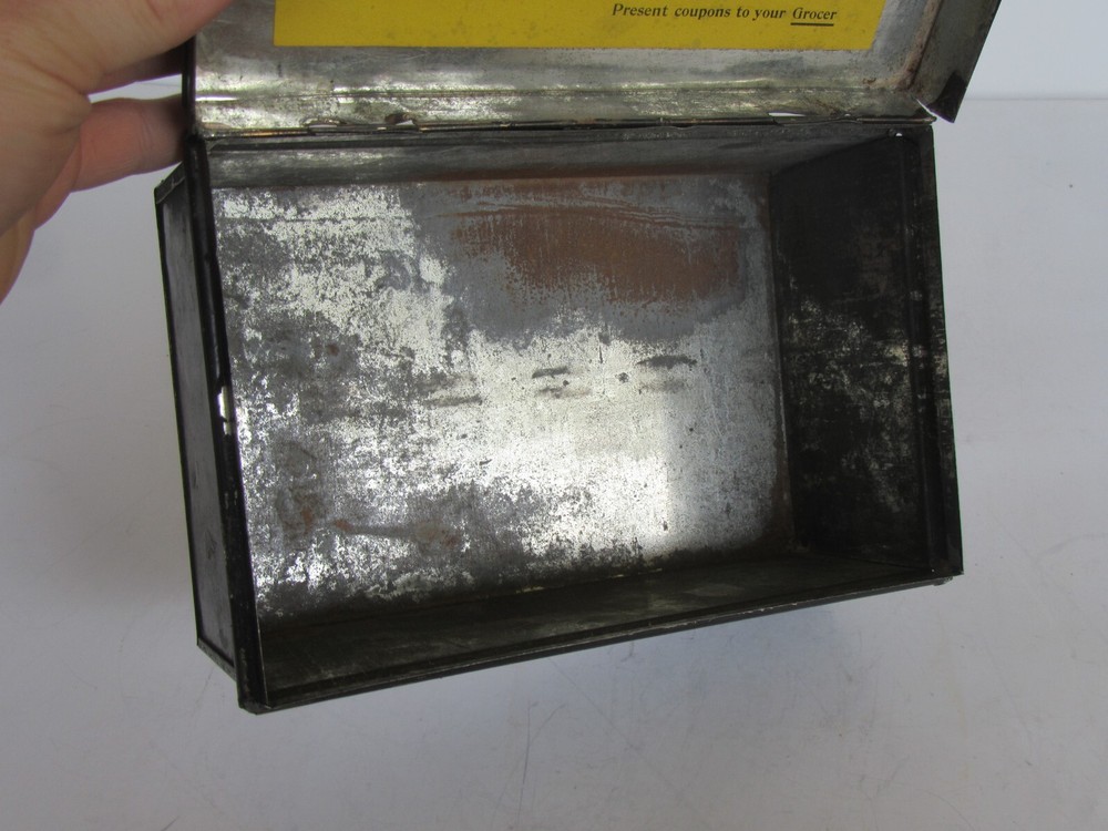 Rare 1920's De Lite's Cocoa Spice Cabinet Advertising Tin