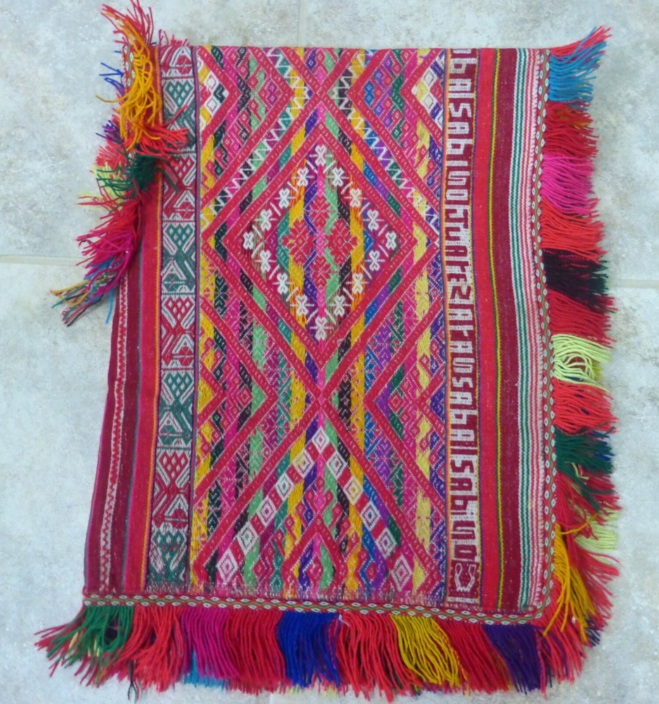 Peruvian Andean Textile - Handmade Aguayo Poncho