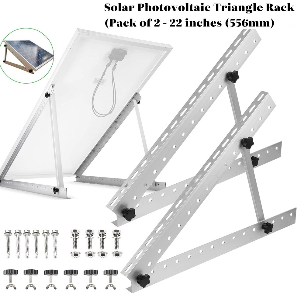 2X Solar Panel Mounting Brackets Adjustable Angle Solar Panel Tilt Mount Bracket