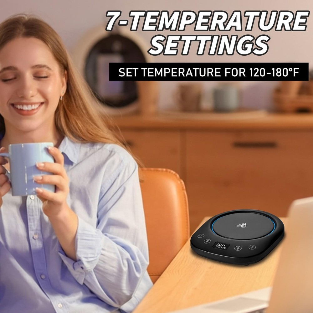 Coffee Mug Warmer, 7 Temp Settings 1-12H Timer & Fast Heating, Auto Shut Off ...
