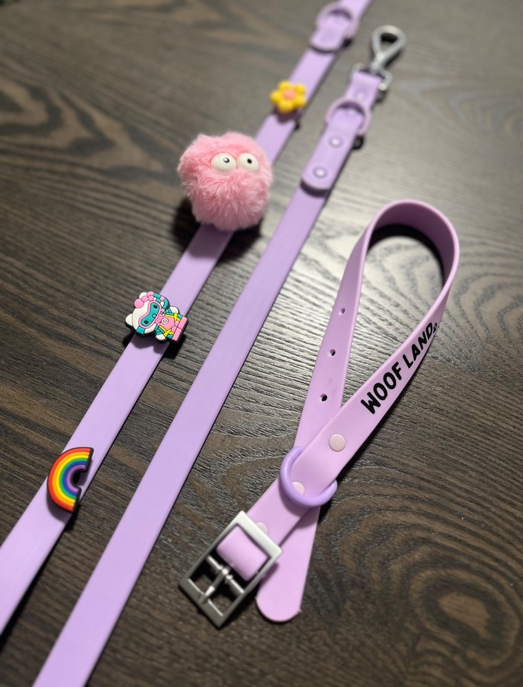 Leash, collar and poopbag  set