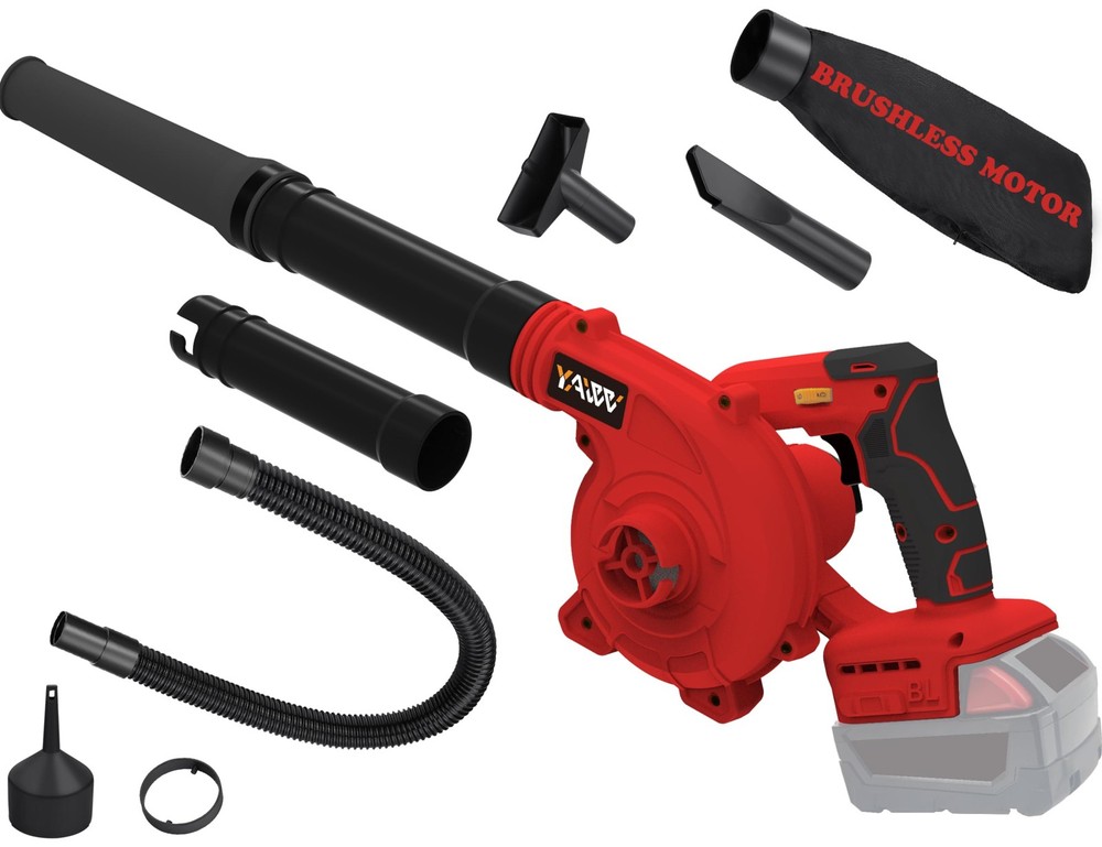 Cordless Leaf Blower for Milwaukee M18 Battery,Electric Jobsite Air Red