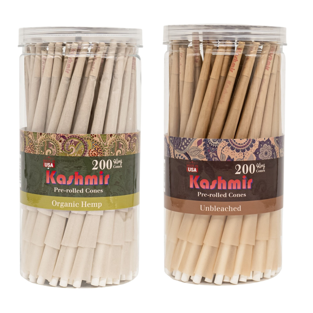 Pre-Rolled Cones King Size Organic HMP Unbleached Rolling Cones Combo 400 Ct