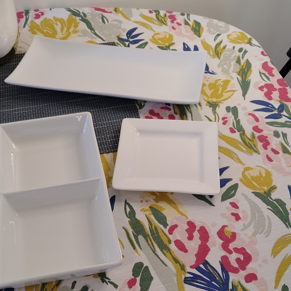 Palate & Plate Better Homes WORLD White Ceramic 5-Piece Dinner Service Set