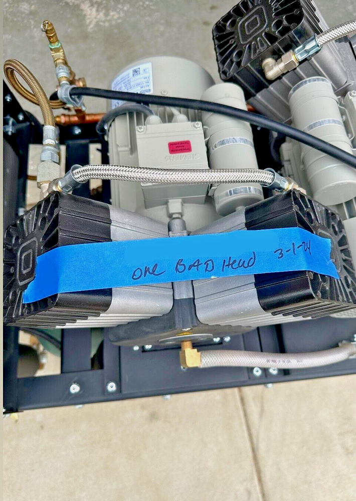 Tech West Dental Air Compressor - Single Unit with Minor Defect