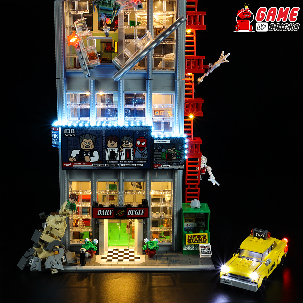 LED Light Kit for Daily Bugle - Compatible with LEGO® 76178 Set (Remote)