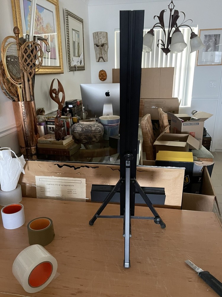 Black Aluminum Artist Art Studio RTA CA Display Easel Foldable