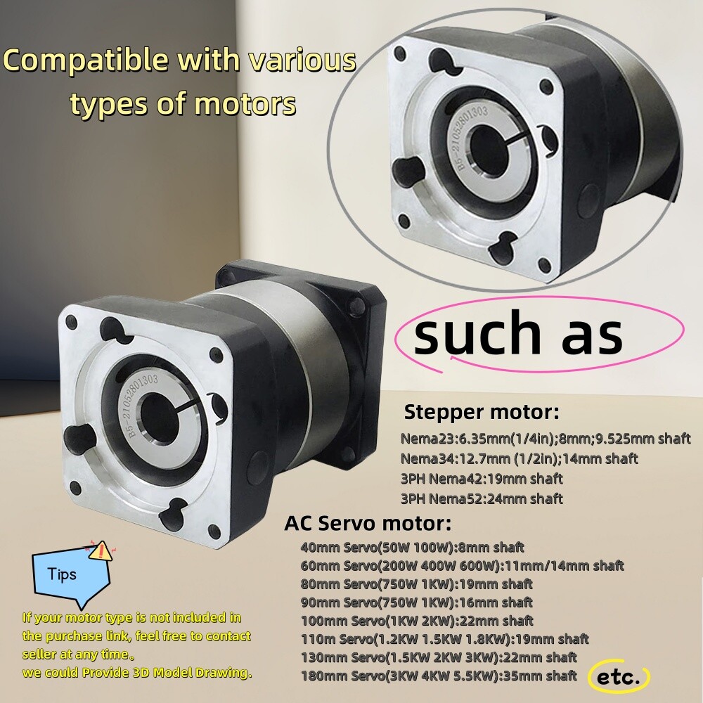 Precision Nema34 Planetary Gearbox Gear Head 7arc-min Speed Reducer14mm input