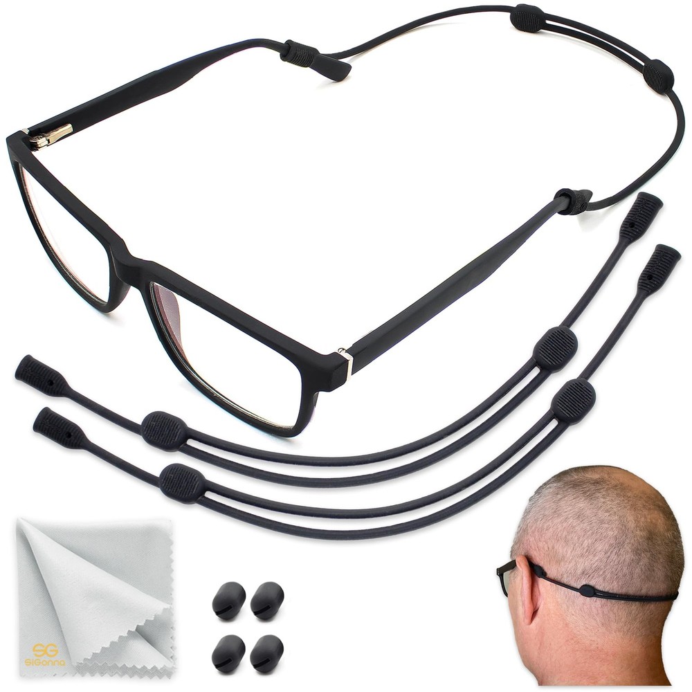 Glasses Strap Holder - No-Tail Eyeglass Strap Cord String - Adjustable Eye Gl...