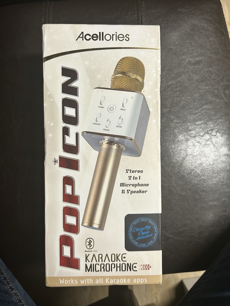 Acellories Pop Icon Bluetooth Karaoke Microphone.