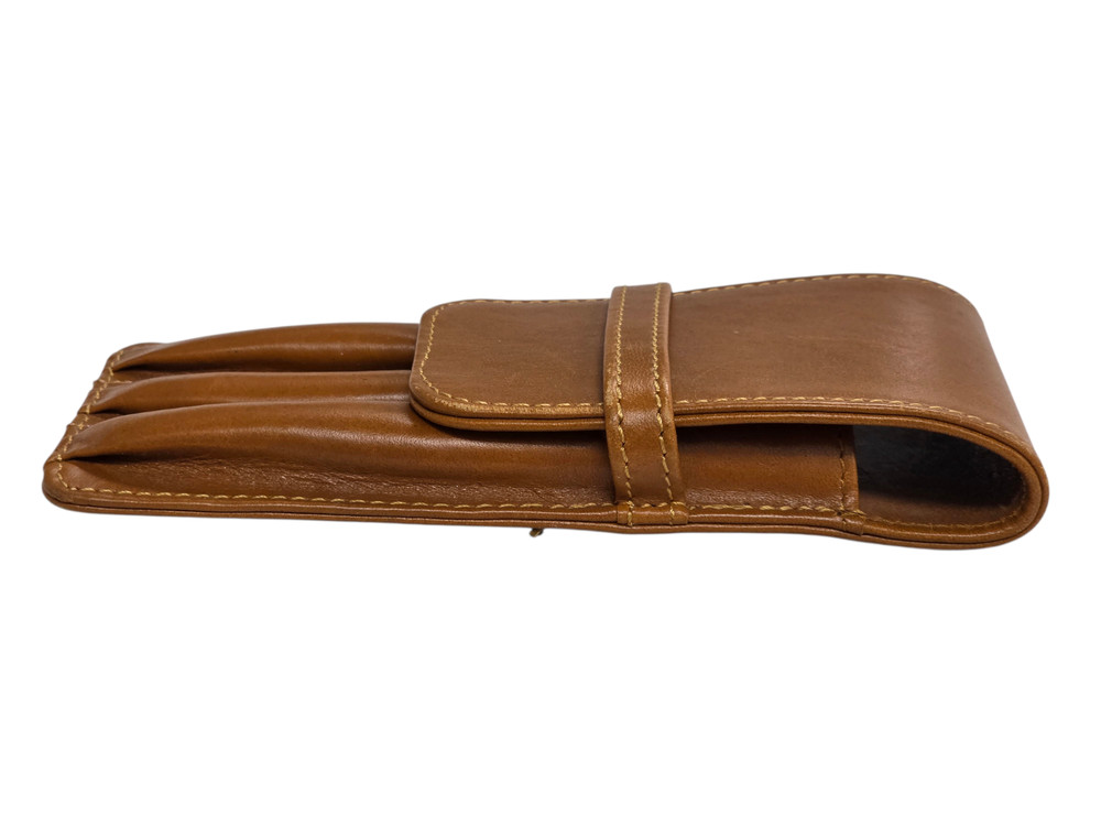 Aston Leather Triple Pen Carrying Case