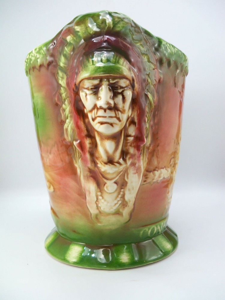 Large Canadian Confederation Staffordshire Ironestone Ceramic Pitcher
