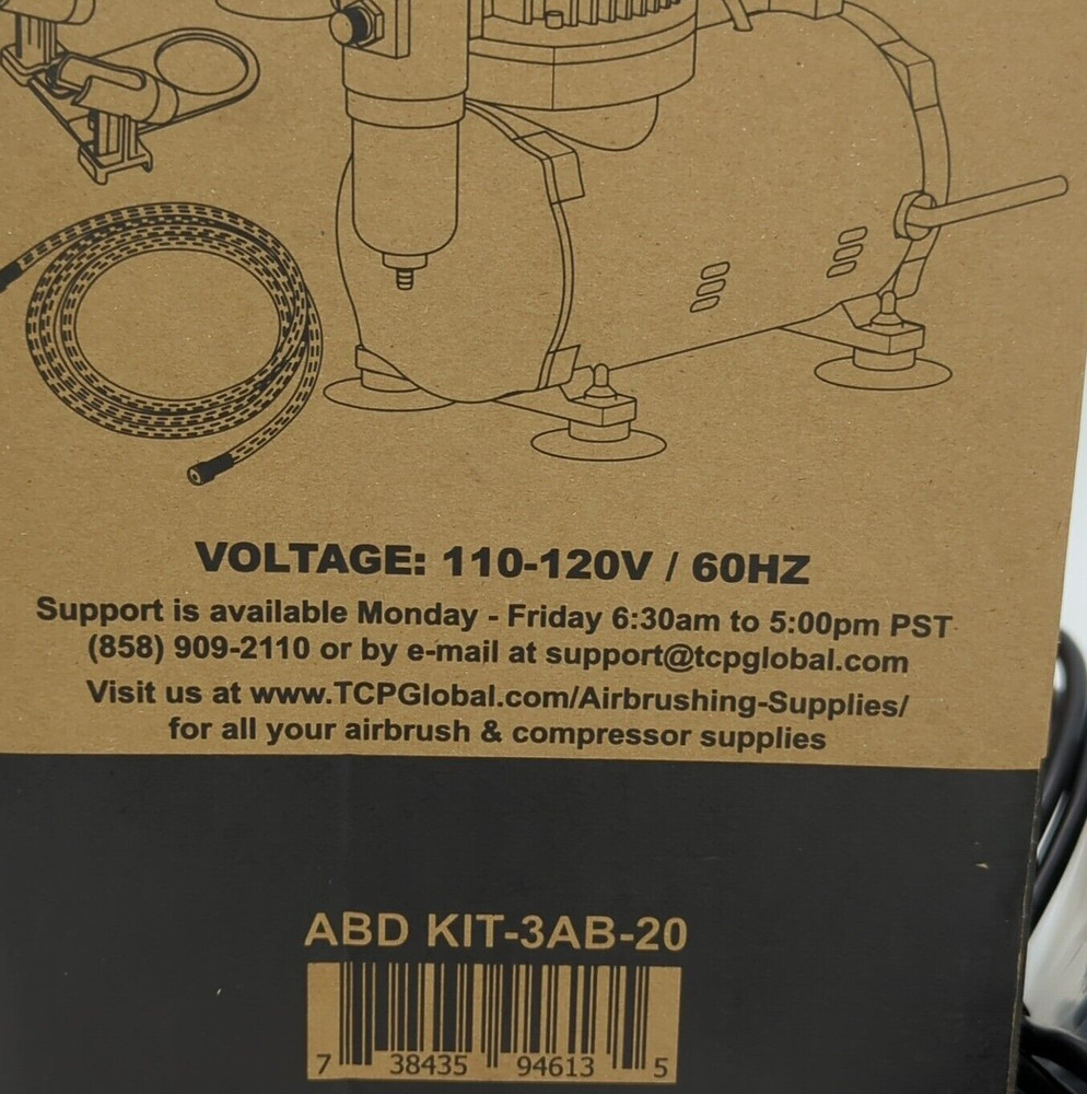 MASTER AIRBRUSH ABD-3AB-20 Pro Master Multi-Purpose Airbrush Kit System NEW