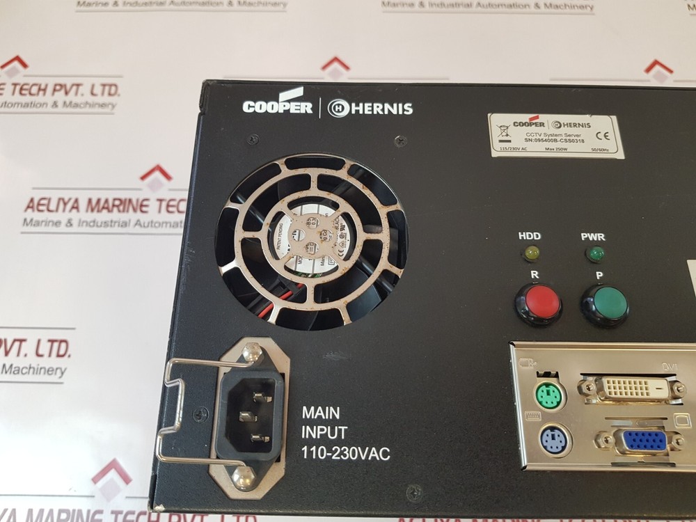 COOPER HERNIS 250 (4U-250)-M34 CCTV System Server 115/230V AC (Locked)