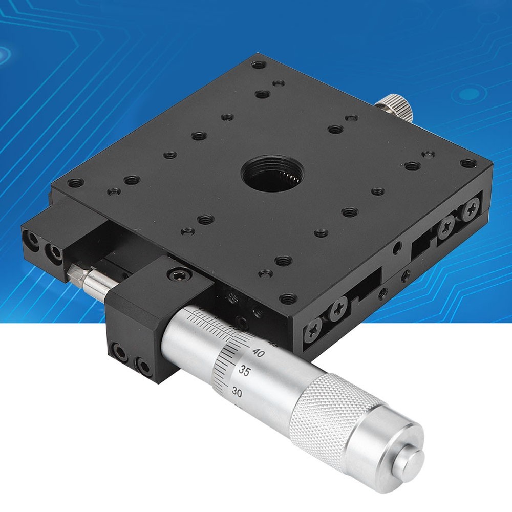 SEMX80-AS Micrometer Manual Slide Table Linear Stages Roller Guide 80*80mm
