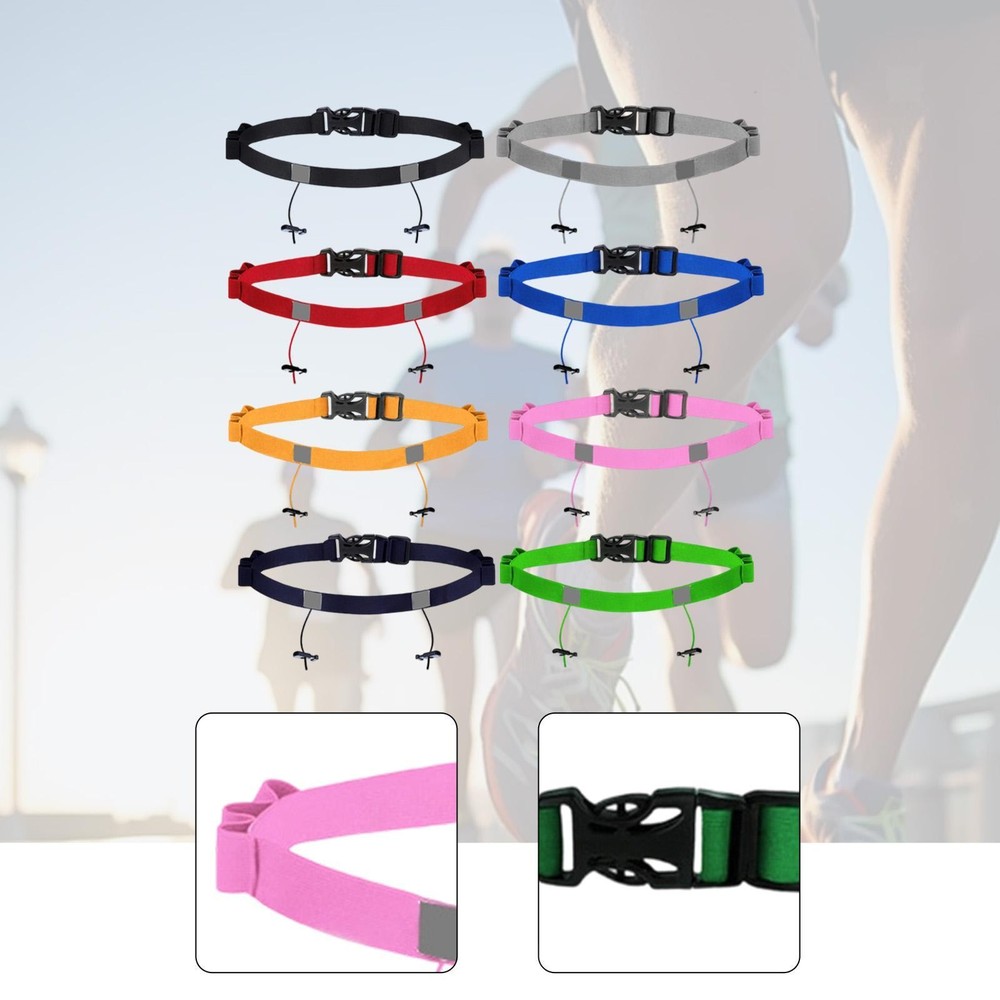 Triathlon Race Number Belt Convenient Easy to Install Premium Adjustable