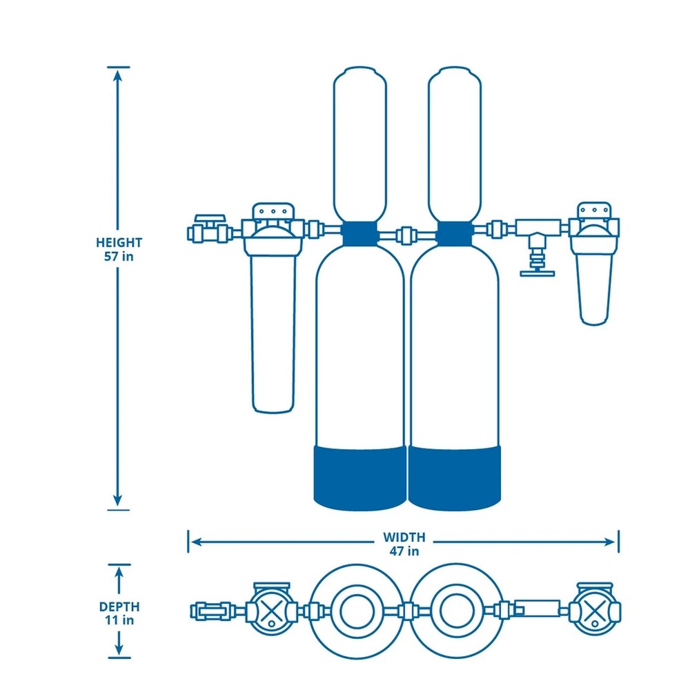 Aquasana MAX FLOW Whole House City Water System & Pro Install Kit WH-1010-CT-B
