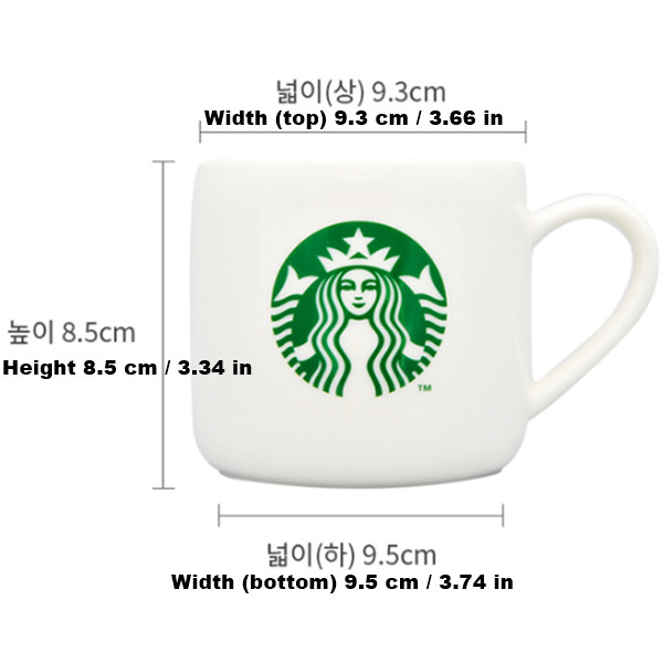 Starbucks Siren Mug Green, Black 355 ml / 12 oz