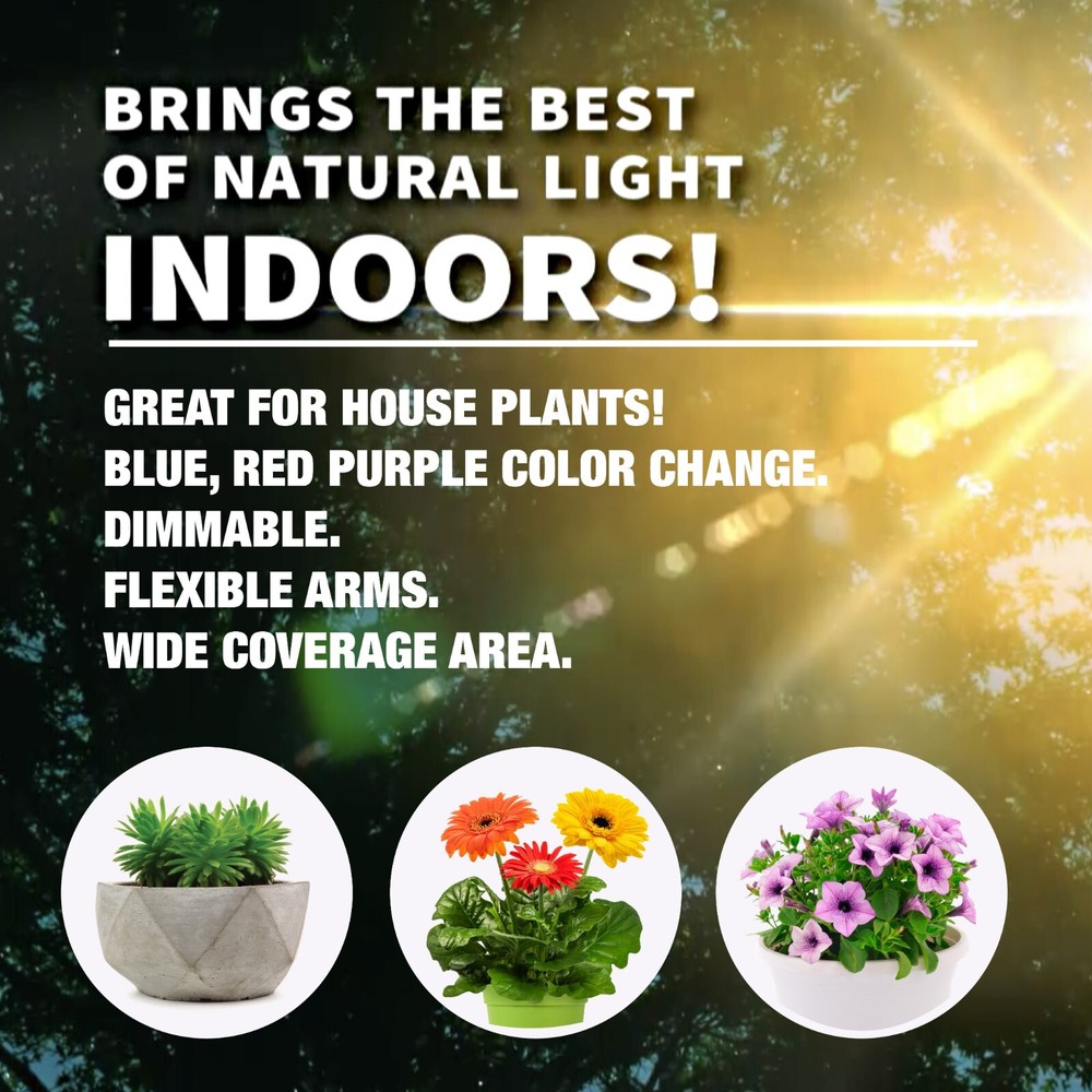 Bell + Howell Bionic Grow LED Indoor Grow Light With 3 Adjustable Head Lights