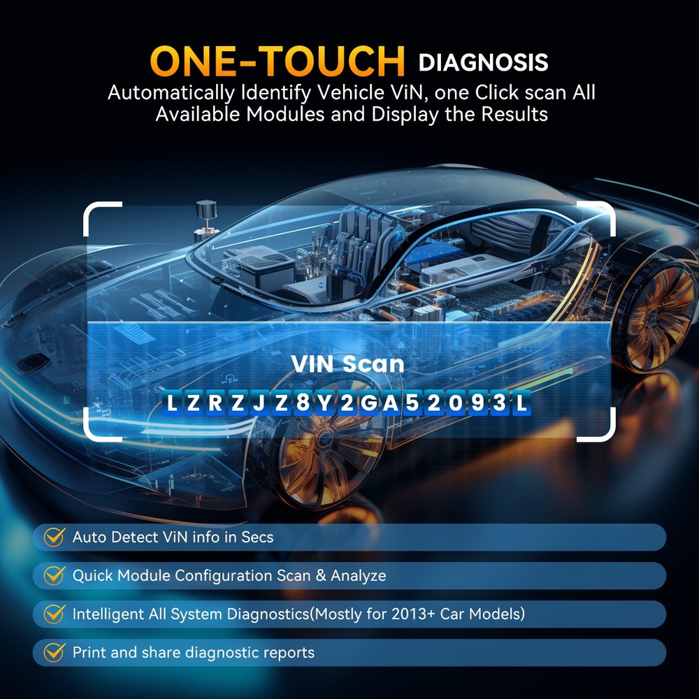 Thinkscan 689BT OBD2 Scanner All System Diagnostic Tool With Thinkcar TKEY101 US
