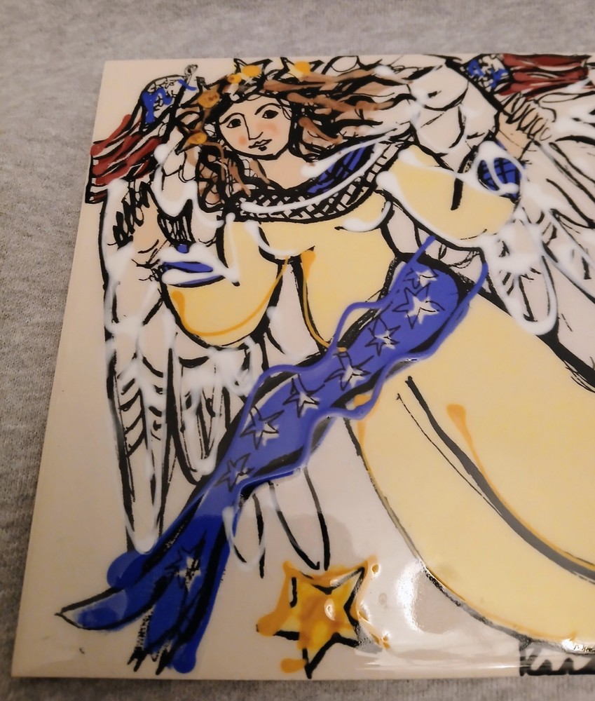 Richard and Suan Bolt Ceramic Patriotic Angle Tile