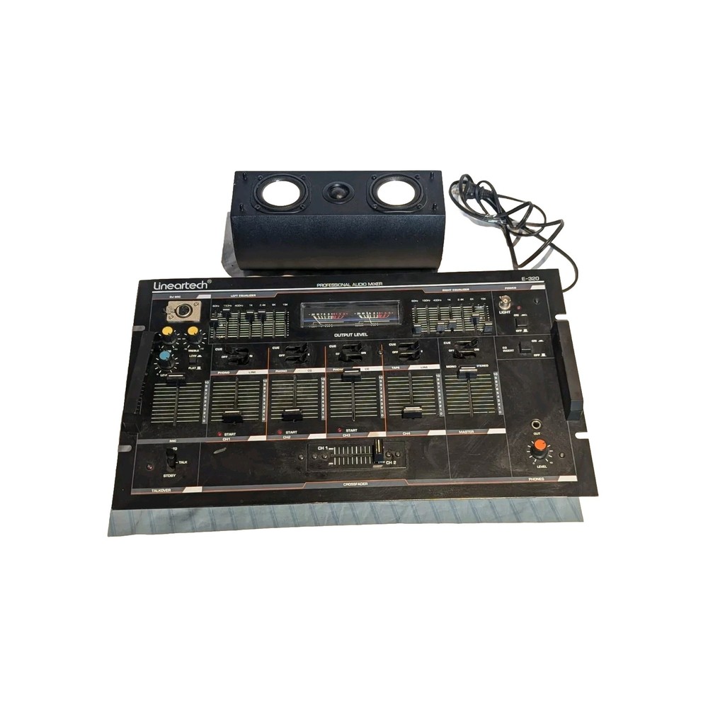DJ Lineartech Professional Mixer E-320 Equalizer Talk over 4CH 3Phono One Speak