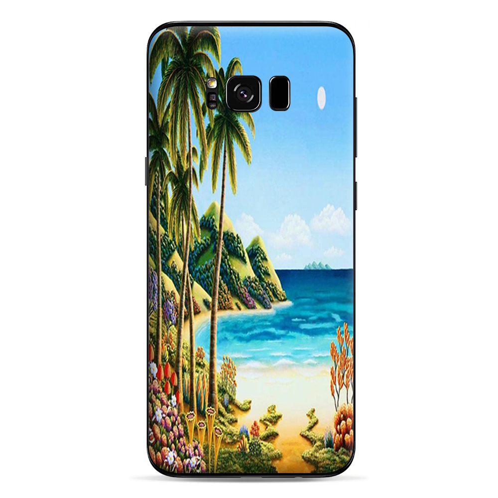 Skins Decals for Samsung Galaxy S8 - Beach Water Palm Trees