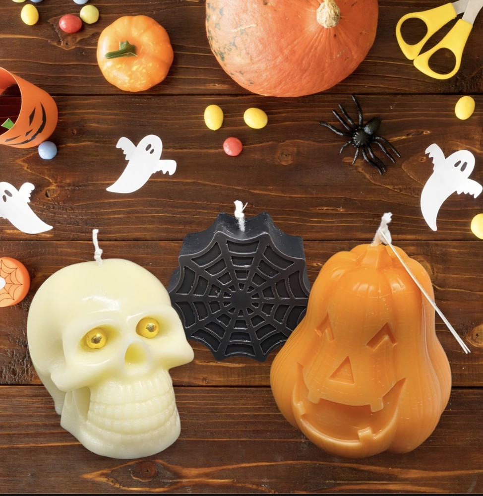 3 Scary Handmade Halloween candles