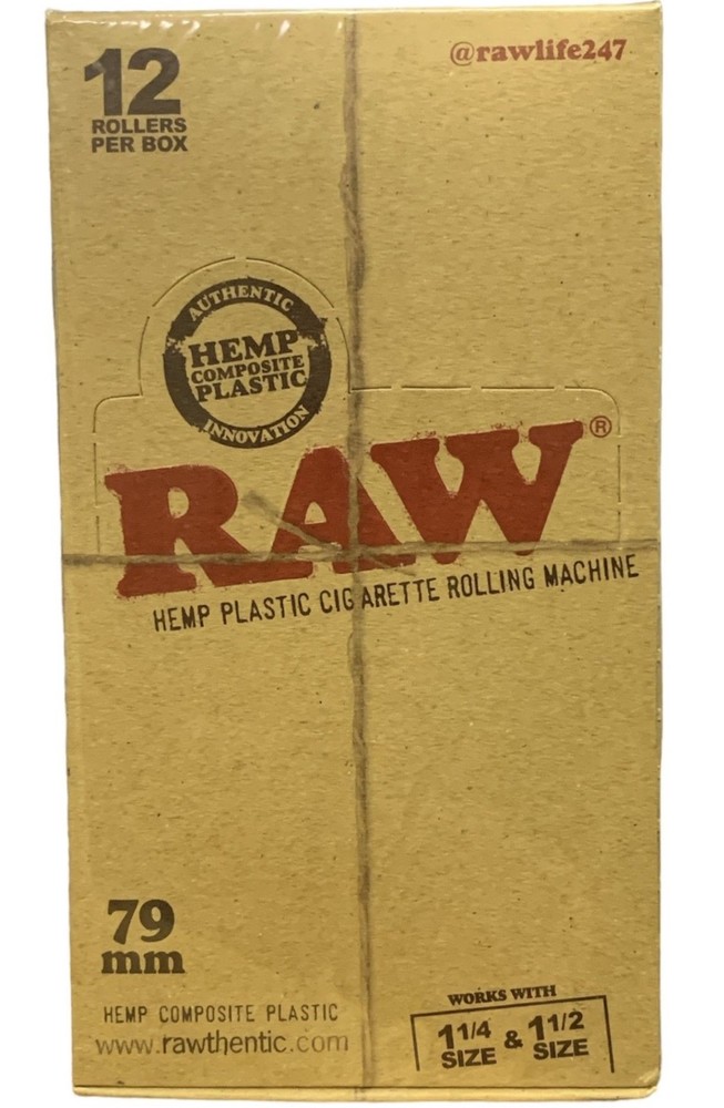 RAW Classic Hemp Plastic Roller Adjustable Rolling Machine 79mm | 12 Units