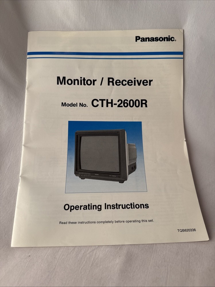panasonic cth-2600r manual Operating Instructions CTH 2600R