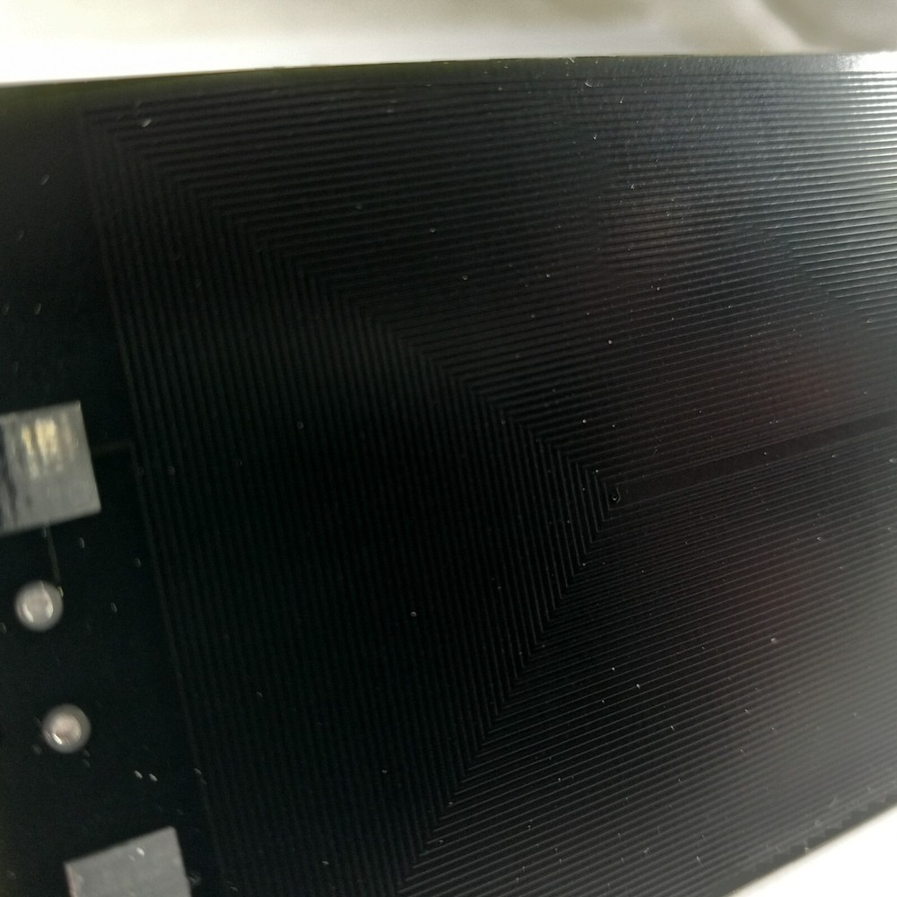 Black 350uh Crystal Radio Spiral Coil Rectangular Printed Circuit Board