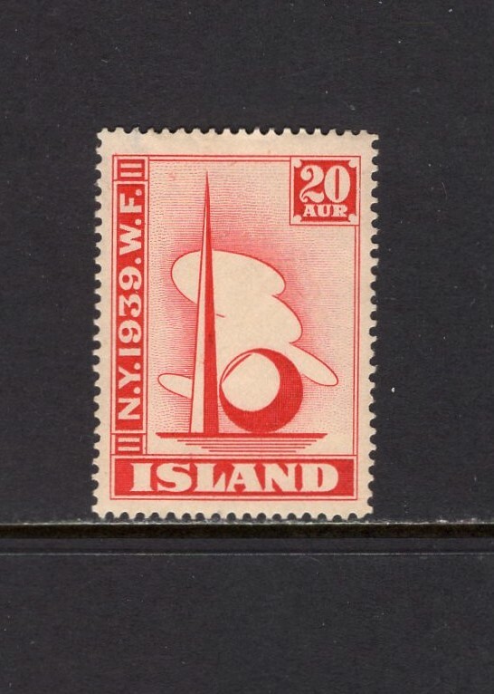 Iceland 1939 20a TRYLON AND PERISPHERE LH Sc 213X